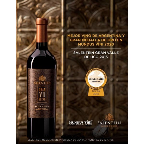 Salentein Gran VU 2018: Mejor Vino Argentino según Mundus Vini